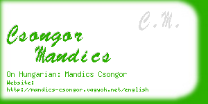 csongor mandics business card